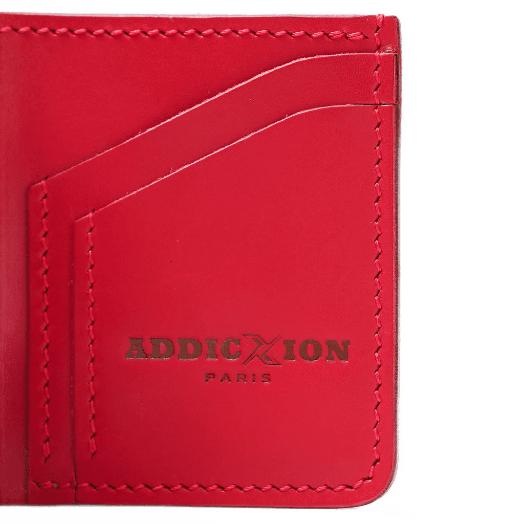 Vertical Bifold Wallet: Red