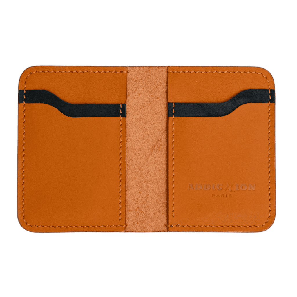 Premium Slimline Vertical Wallet: Orange