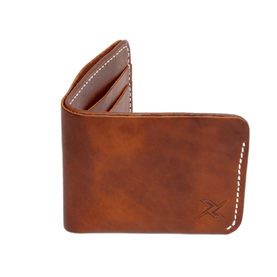 Classic Bifold Leather Wallet: Dark Tan